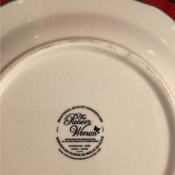 The Pioneer Woman Turquoise Floral Blossom Small Plate Bowl Mug - Picture 3 of 14